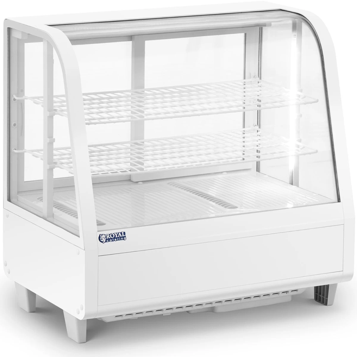 Stiklinė Trijų Lygių šaldymo Vitrina 100 L - Balta