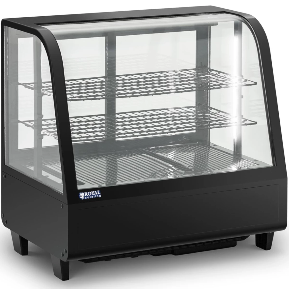 Stiklinė Trijų Lygių šaldymo Vitrina 100 L - Juoda