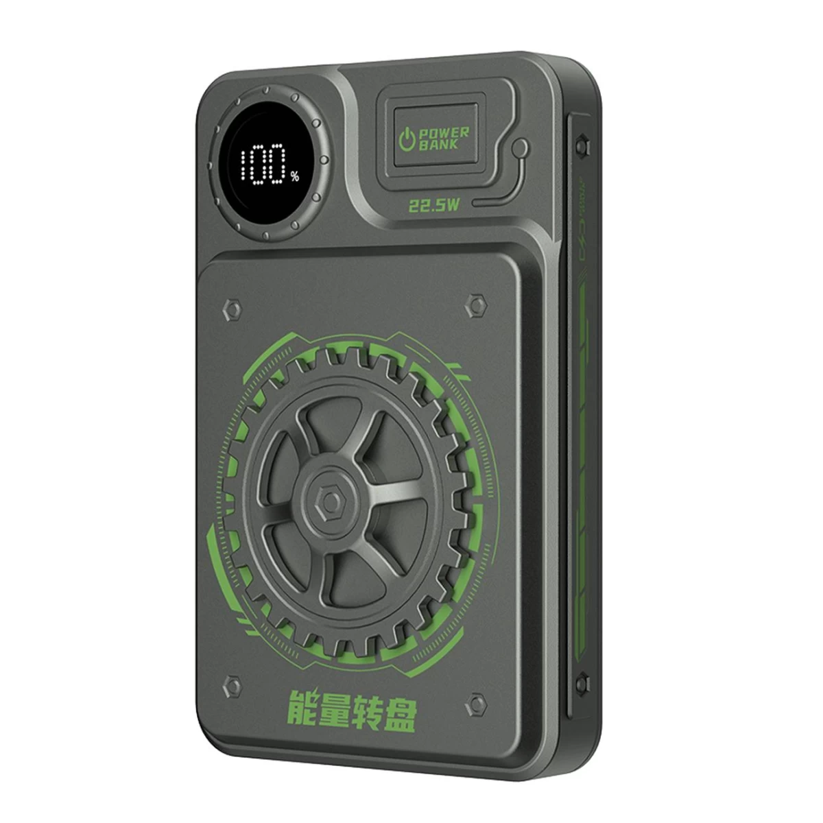 Stilingas 10000mah 22,5w Usb-a / Usb-c Maitinimo Blokas Su Ekranu, Pilkos Spalvos