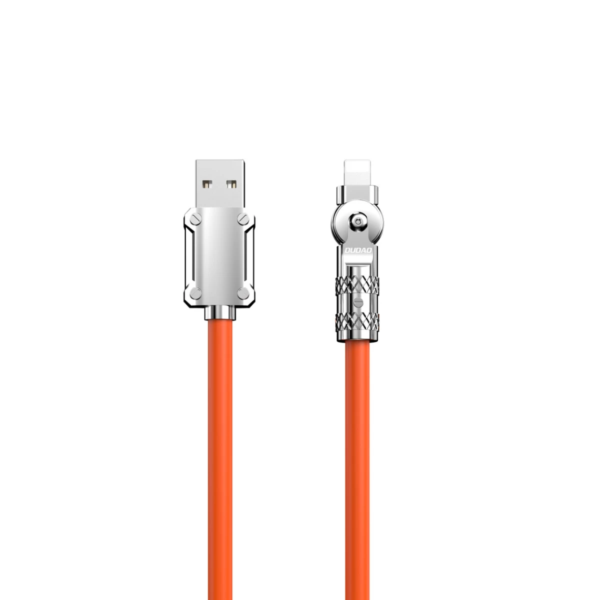 Stiprus Kampinis Kabelis iphone Usb-a - lightning 30w 1 M Sukimosi 180 Oranžinis