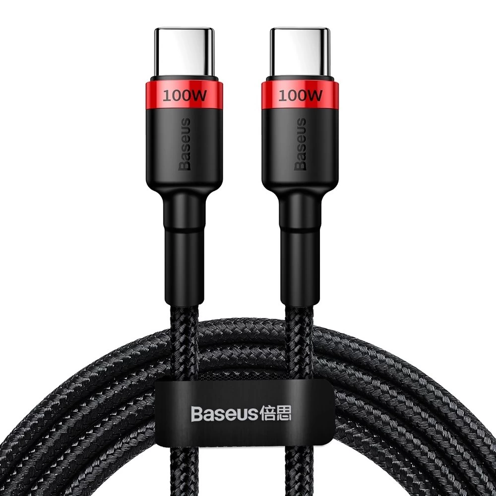Stiprus Nailoninis Usb-c Pd Kabelis 100w 20v 5a 2 M Juodas