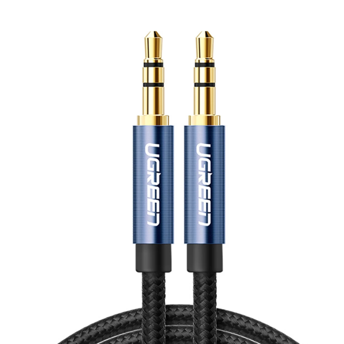 Stiprus Pintas Aux Garso Kabelis Minijack 3,5 Mm 1 M Mėlynos Spalvos