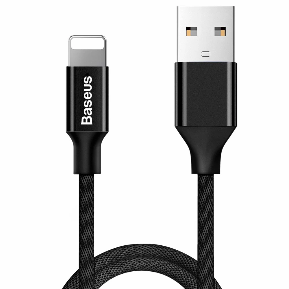 Stiprus Pintas Kabelis Usb Iphone Lightning 1,2m Juodas