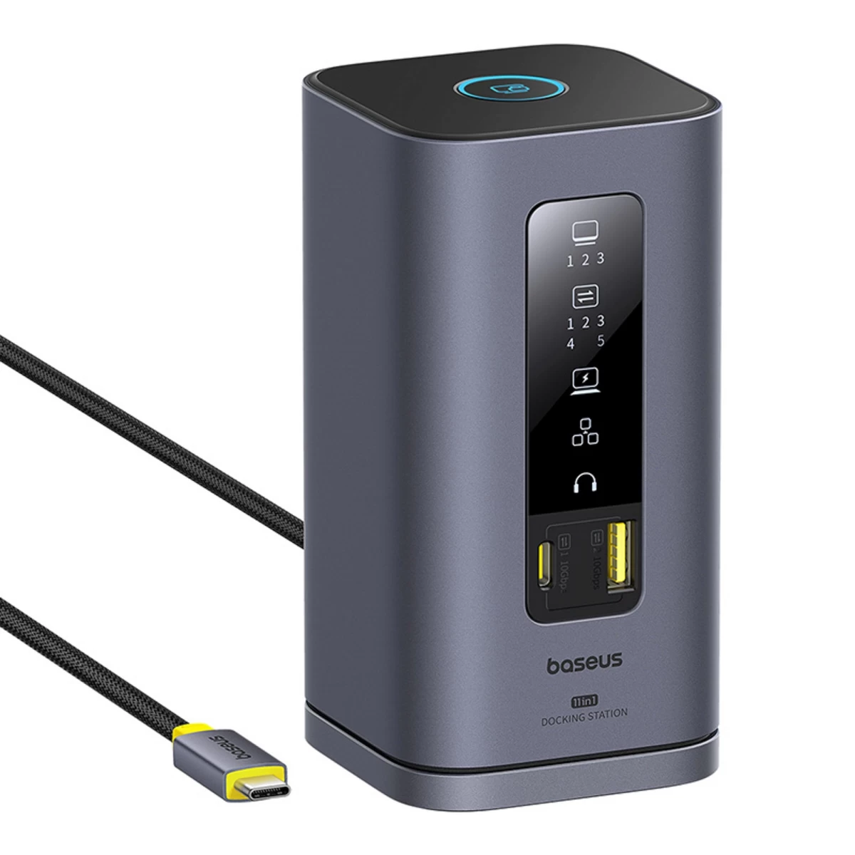 Stotelė Hub 11in1 Usb-c Usb-a Hdmi Rj45 Minijack 3,5 Mm - Pilka