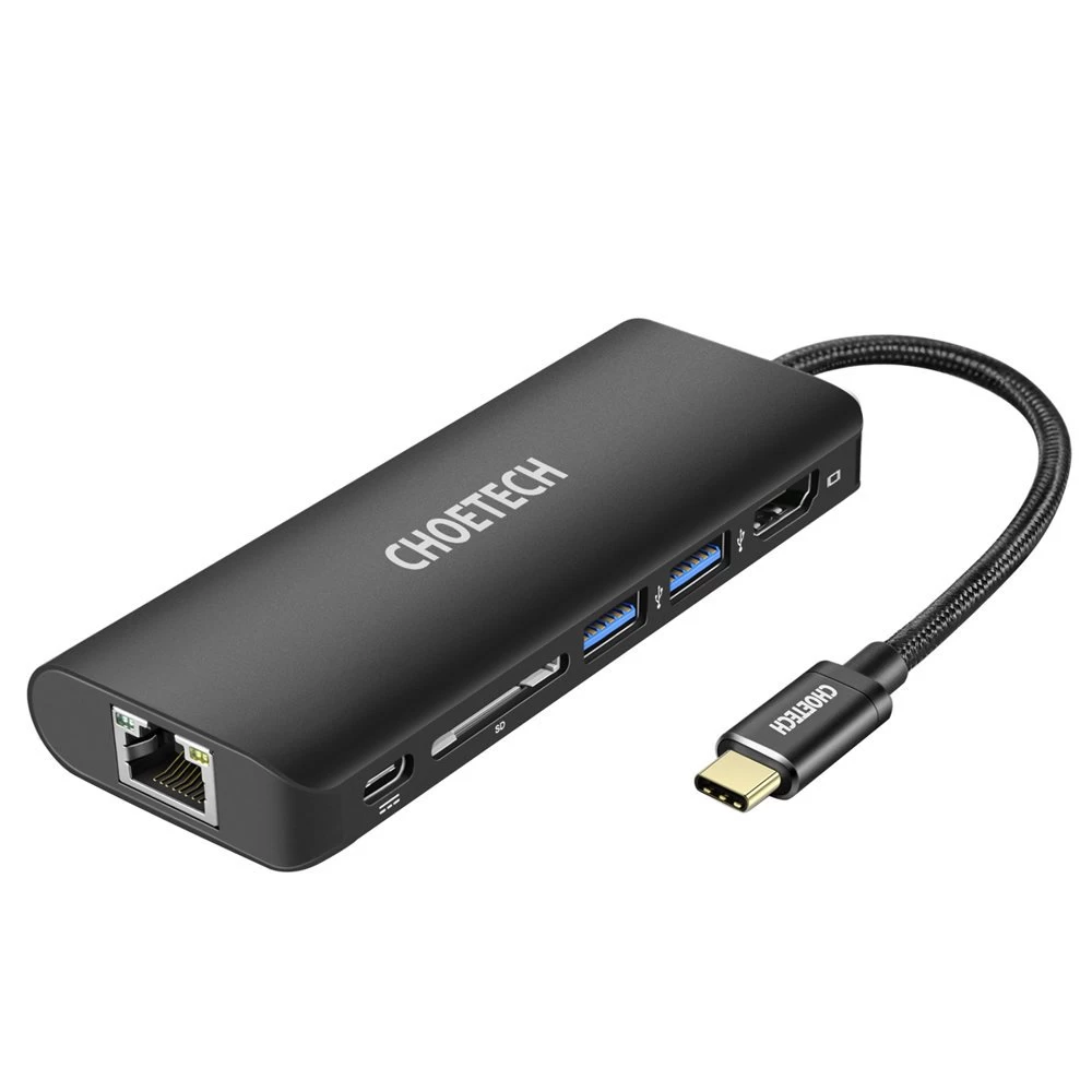 Stotelės Adapterio šakotuvas Usb C Tipo 6in1 100w Pd Juodas Stotelės Adapterio šakotuvas Usb C Tipo 6in1 100w Pd Juodas