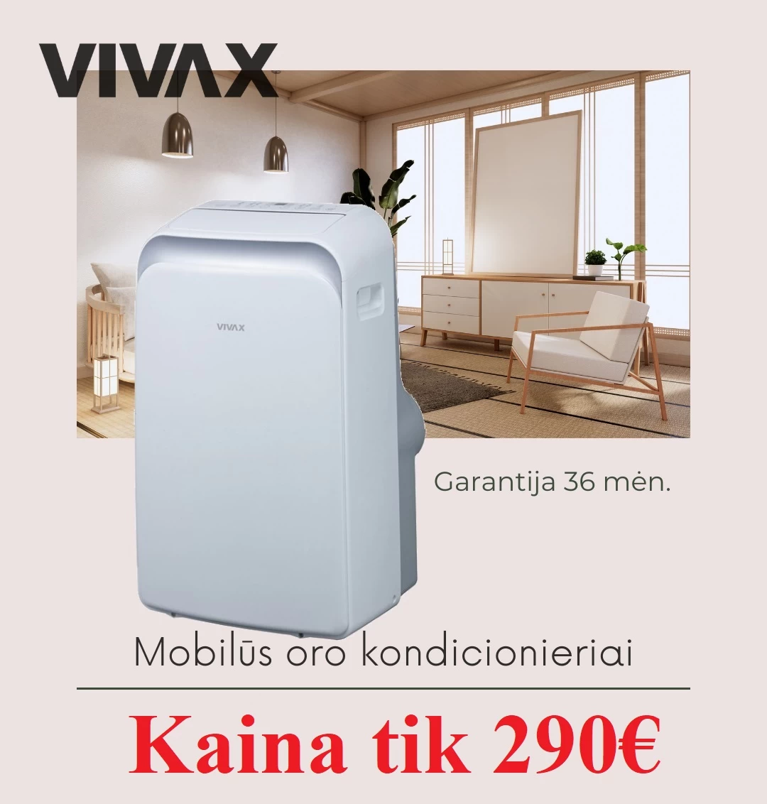 Vivax mobilūs oro kondicionieriai