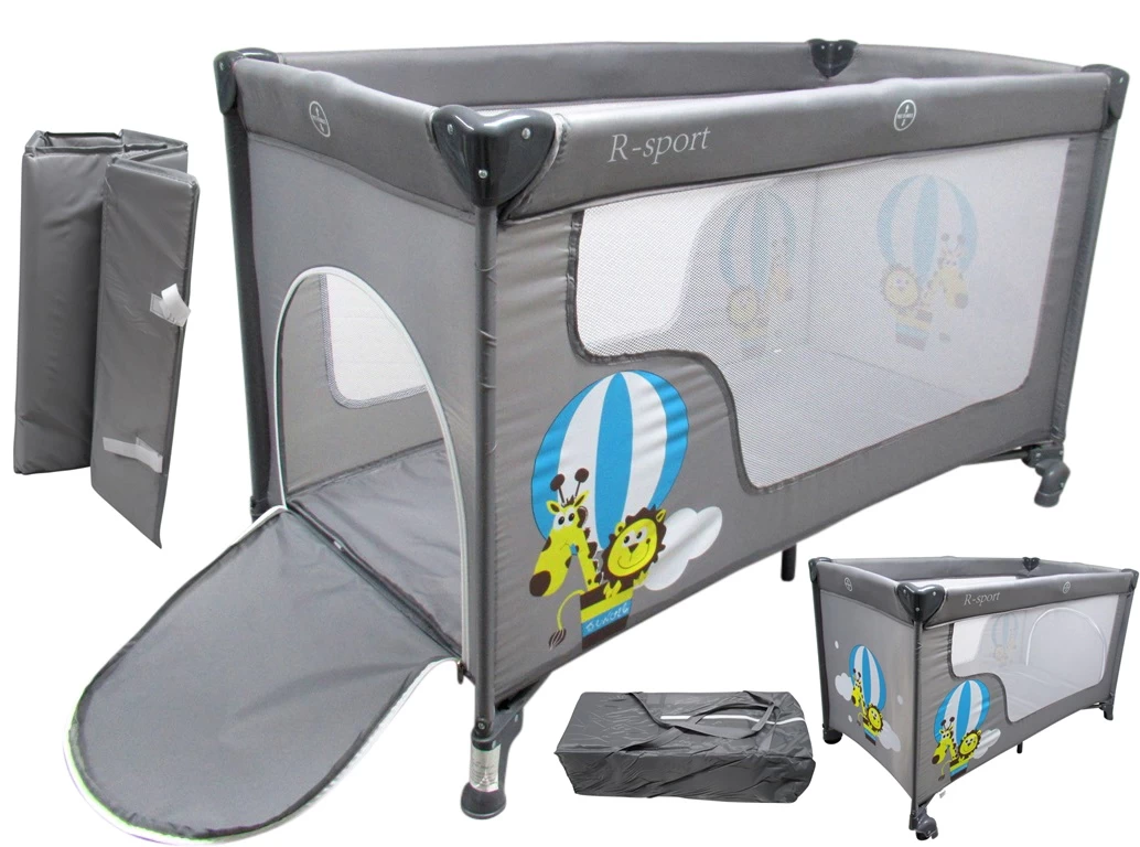 Sulankstoma Kelioninė Lovytė K2 Pilka R-sport Playpen