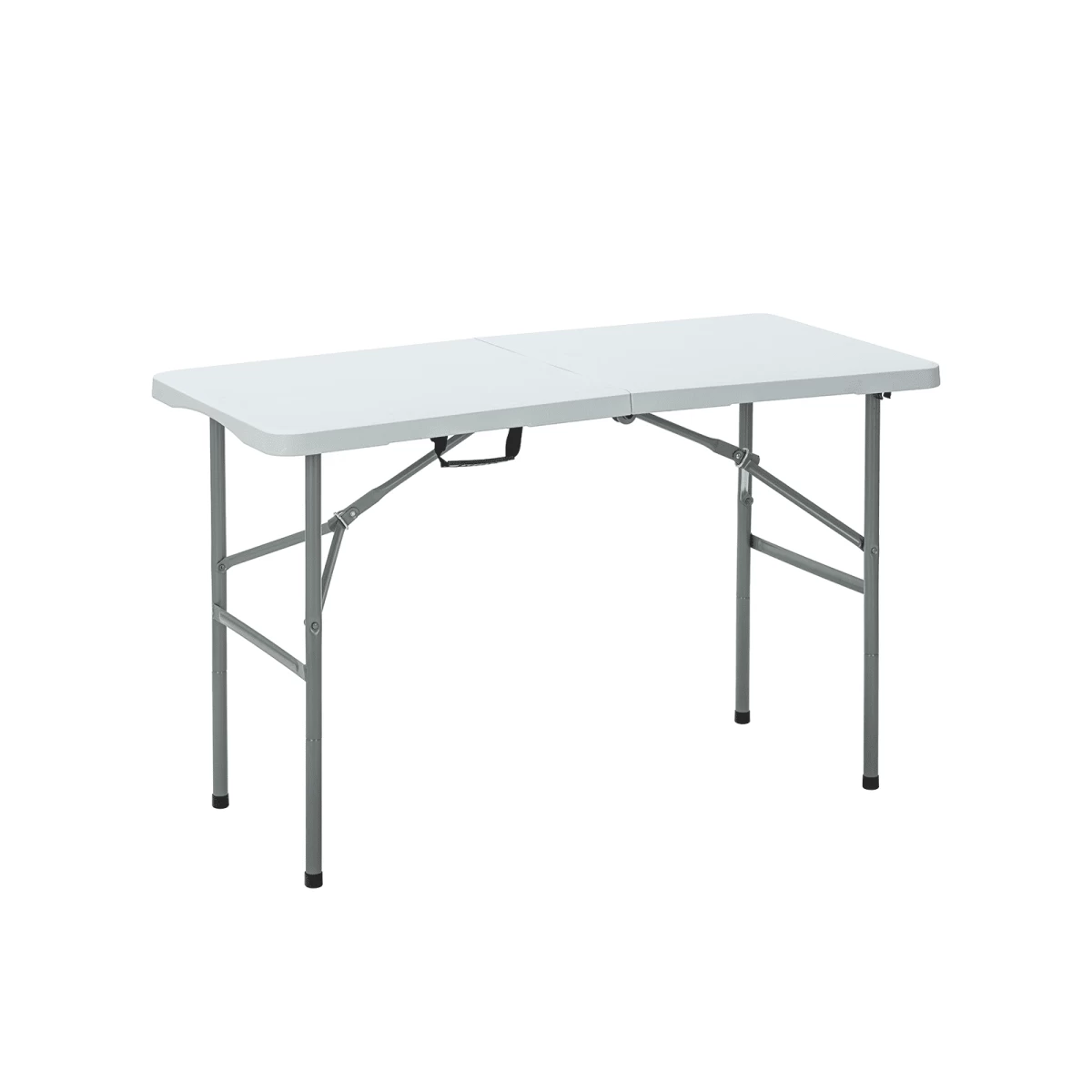 Sulankstomas lauko stalas HATIS, 122 x 60 x 50/74 cm, baltas