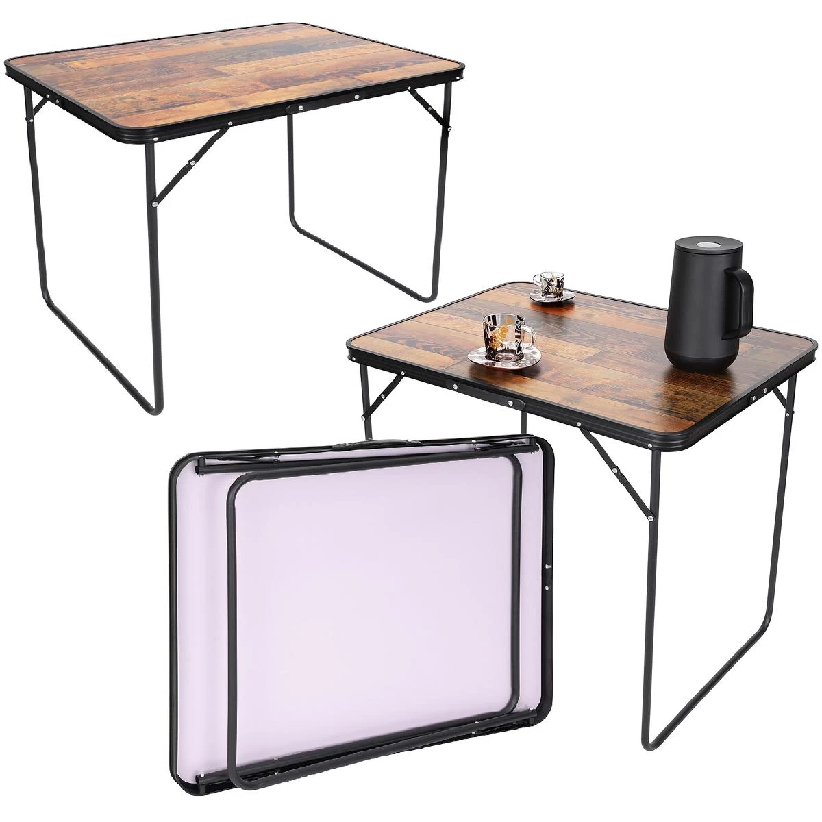 Sulankstomas Stovyklavimo Stalas 80x60x70cm Medinis