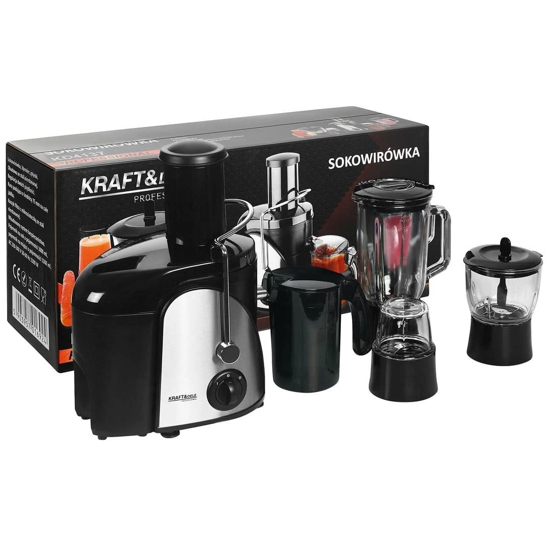 Sulčiaspaudė 1500W Kraft&amp;Dele su priedais, KD4137