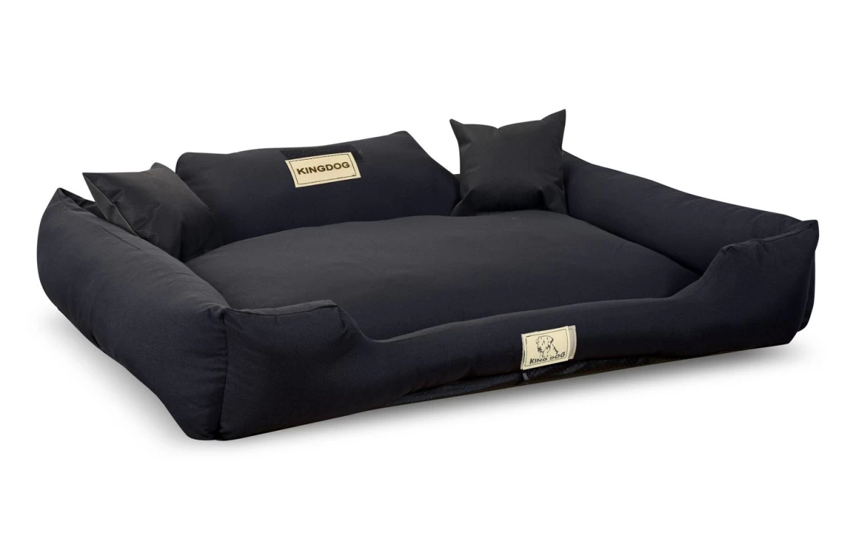 šunų Gultas Kingdog 115x95 Cm Personalizuotas Nuimamas Nuo Slydimo Juodas