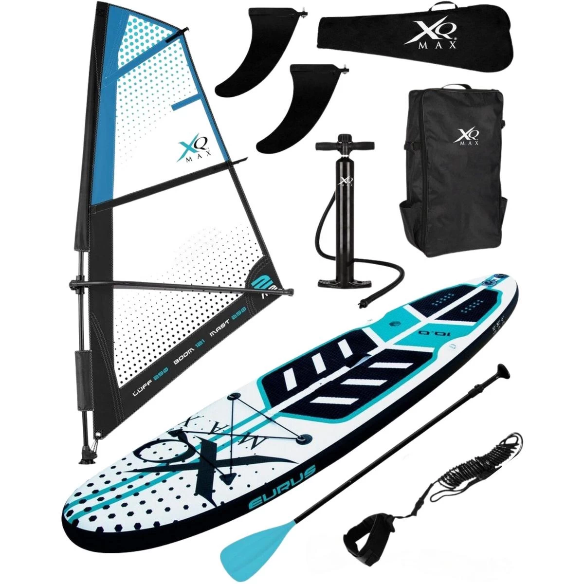 Sup 150kg Surf Draft 320x76x15cm Su Burėmis Mėlyna