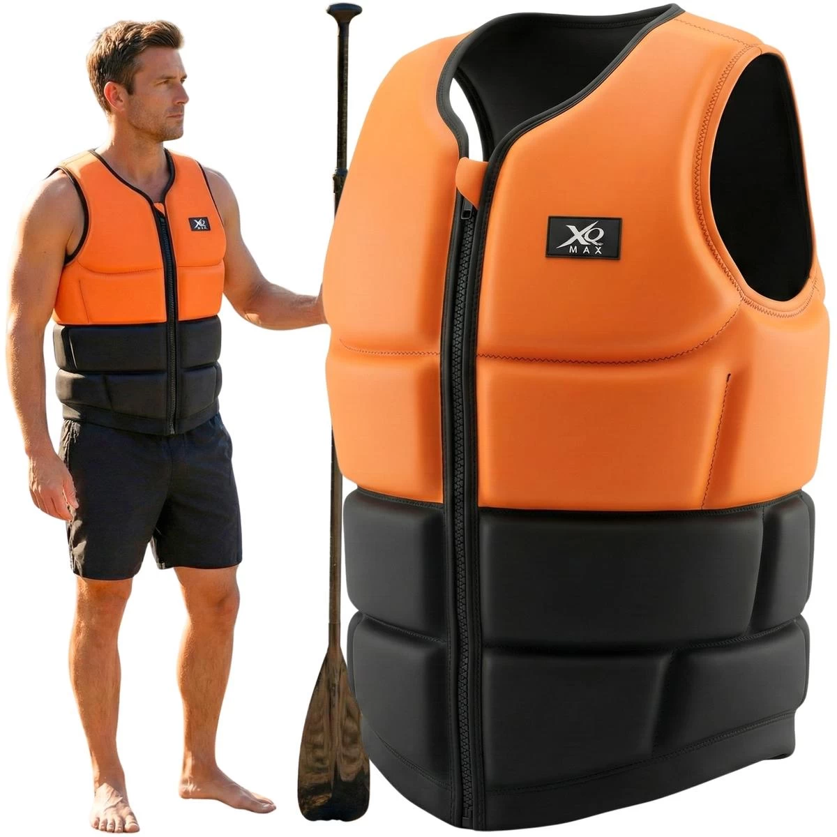 Sup Xqmax Neopreninė Plaukimo Liemenė R.xl Oranžinė/juoda