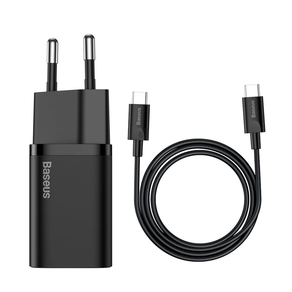 Super Si Qc Pd 25w 3a Greitasis įkroviklis + Usb-c Laidas 1 M Juodas