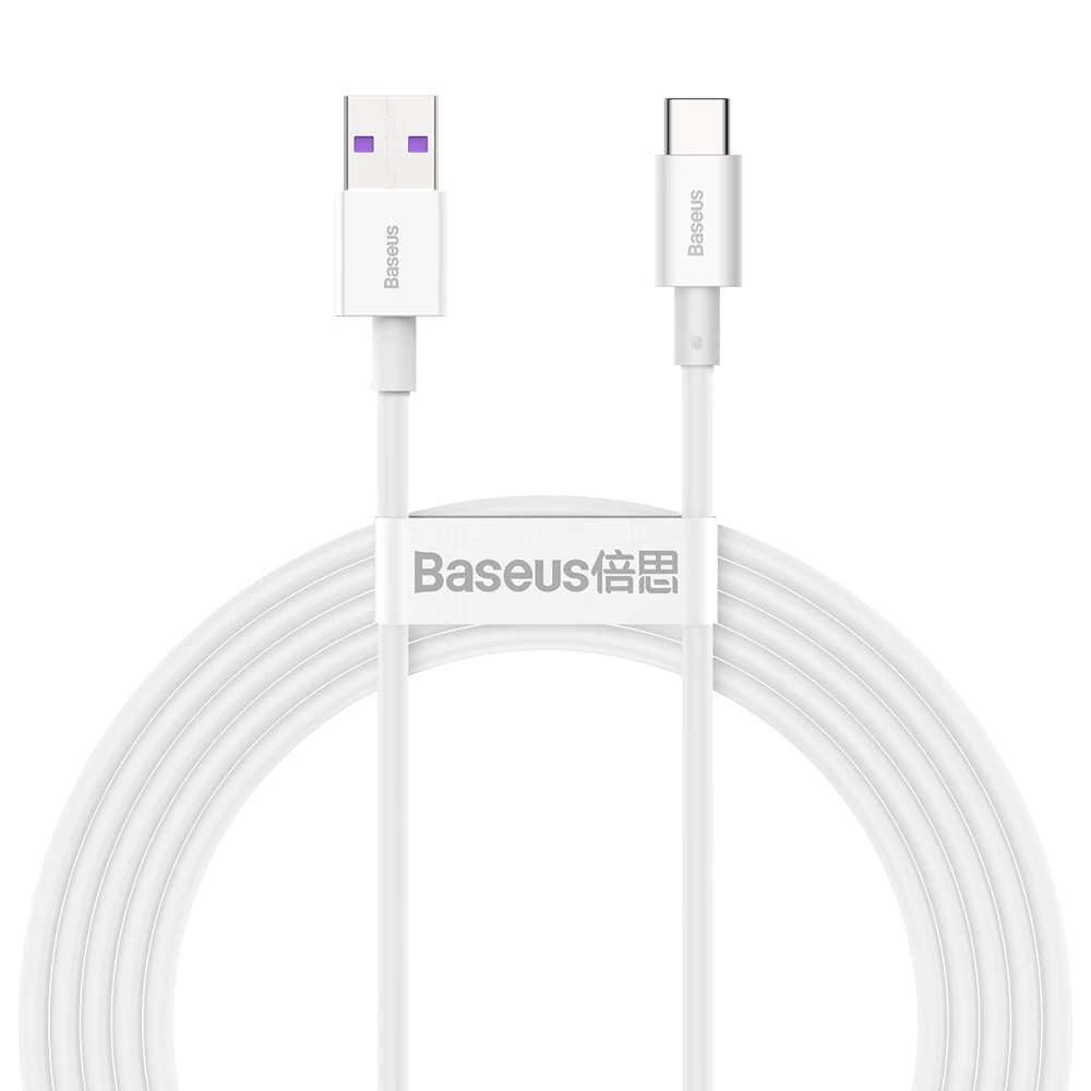 superior Usb - Usb-c 66w 6a 2 M Kabelis - Baltas