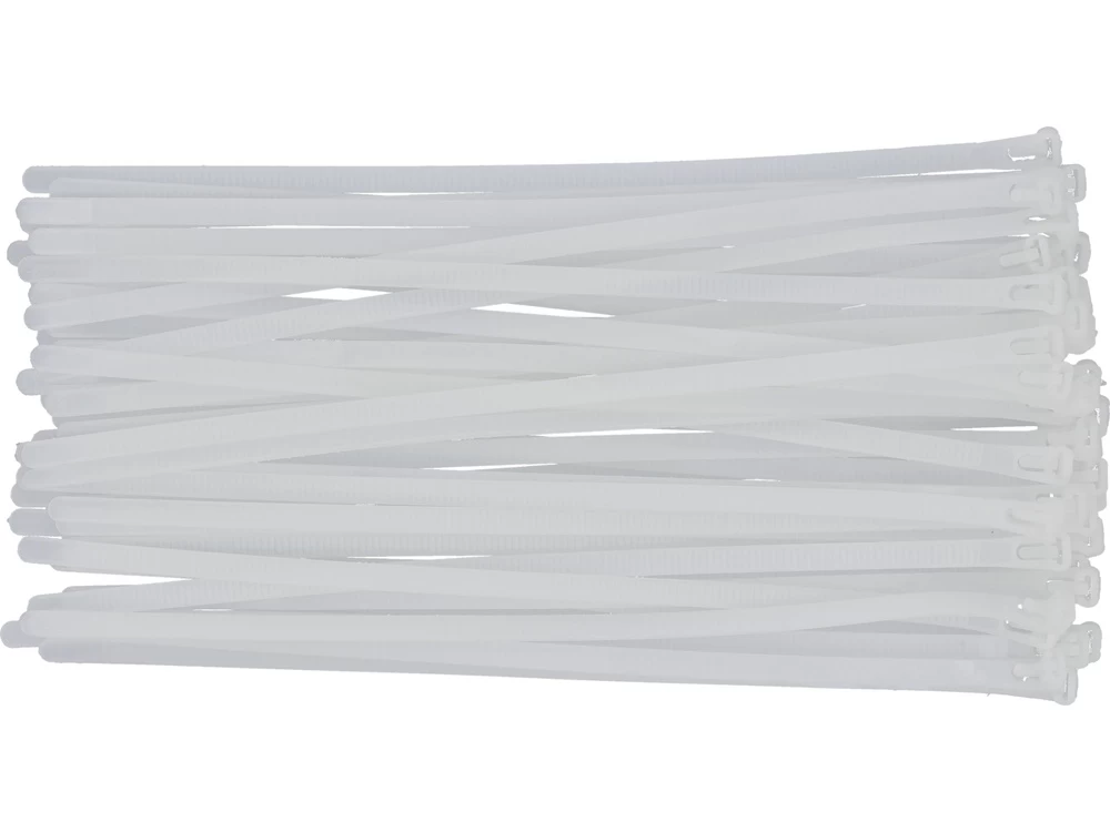 Suveržimo dirželiai balti | 7,6X300 mm | 50 vnt (YT-70665)