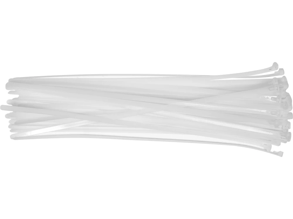 Suveržimo dirželiai balti | 7,6X400 mm | 50 vnt (YT-70667)