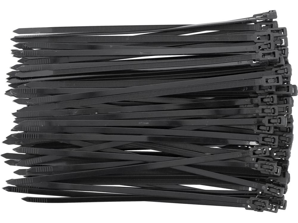 Suveržimo dirželiai juodi | 4,8X200 mm | 100 vnt (YT-70671)