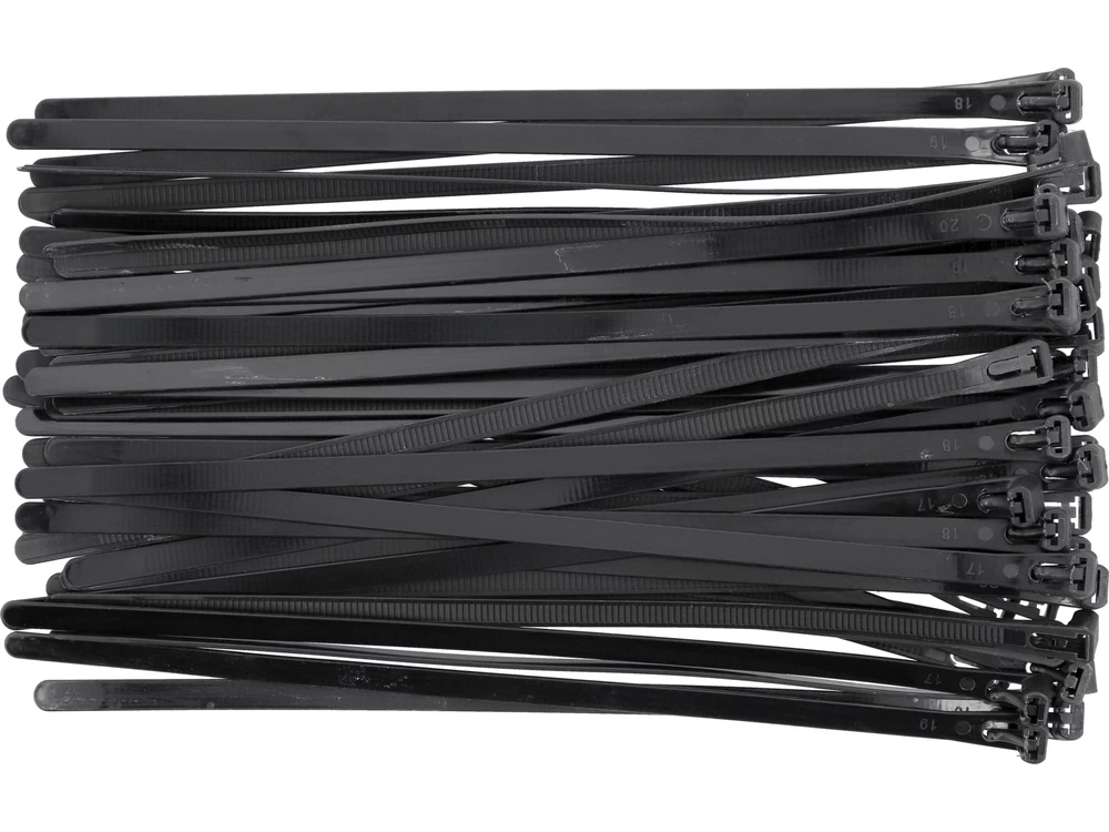 Suveržimo dirželiai juodi | 7,6X250 mm | 50 vnt (YT-70674)