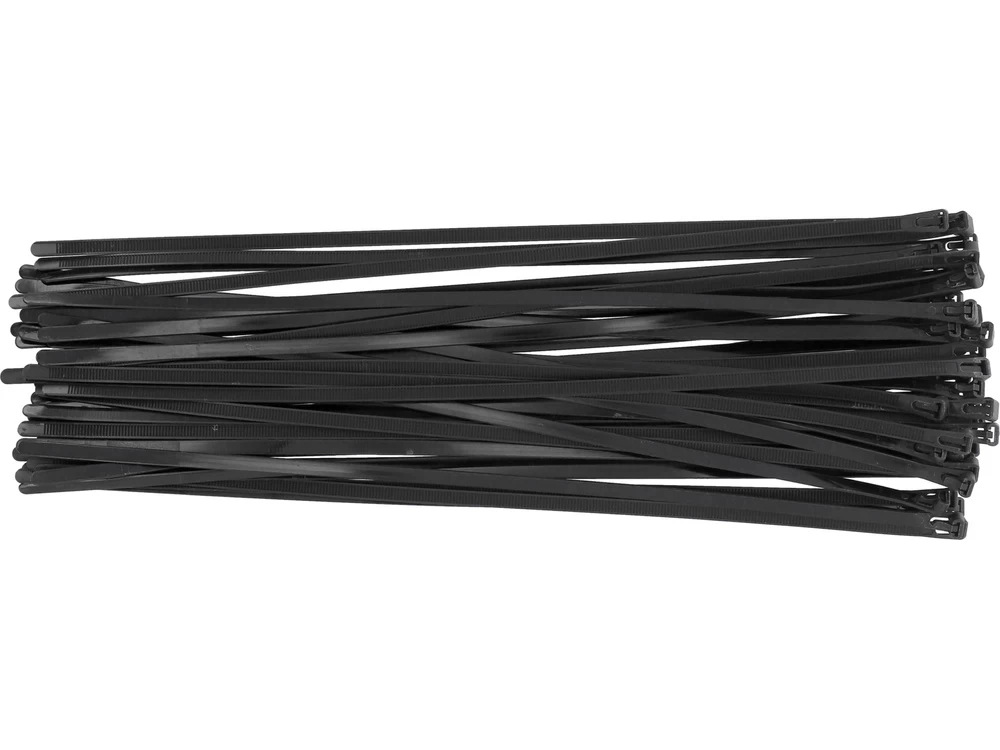 Suveržimo dirželiai juodi | 7,6X450 mm | 50 vnt (YT-70678)