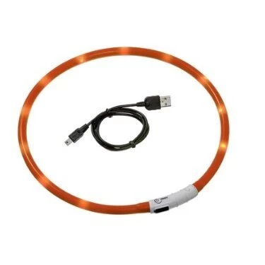 Šviečiantis antkaklis šunims Visio Light Led 70cm raudonas