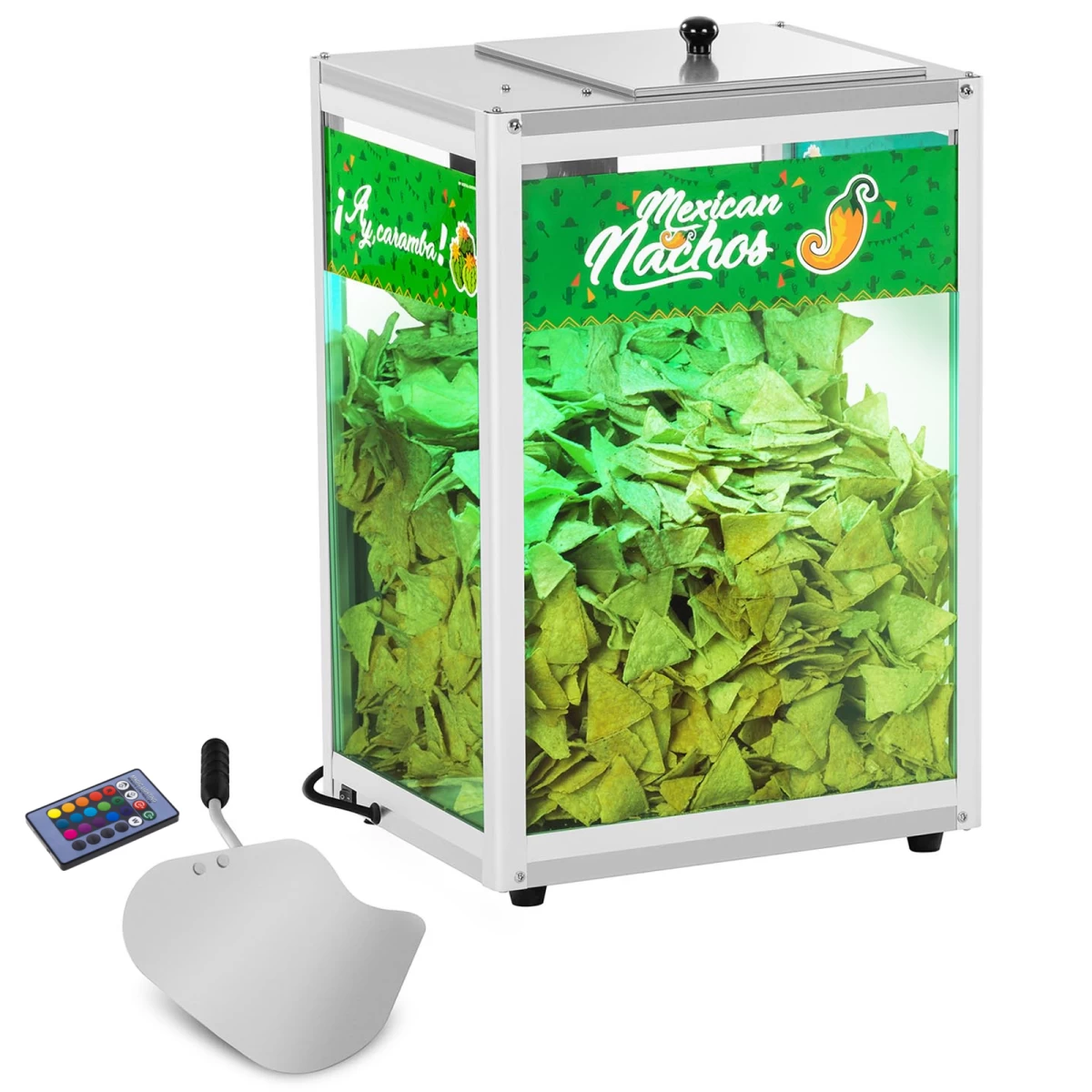 šviečiantis Nachos Popkornų Ir žemės Riešutų šildytuvas Led 100w Royal Catering Rcnw-1l