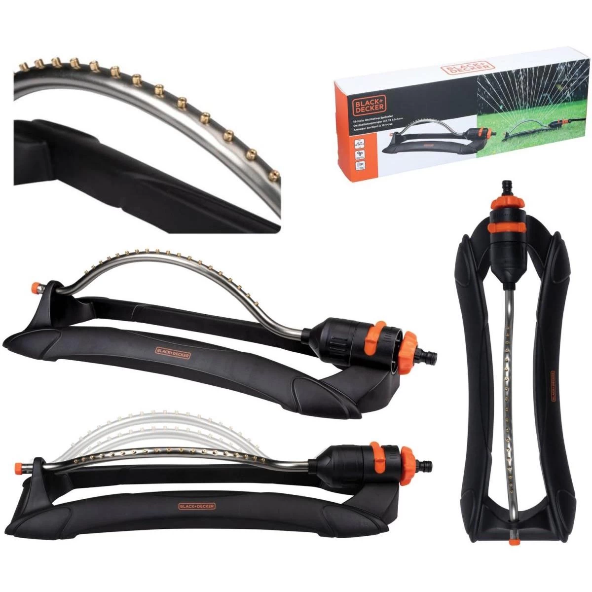 Svyruojantis Turbo Purkštuvas Su 19 Purkštukų Black + Decker