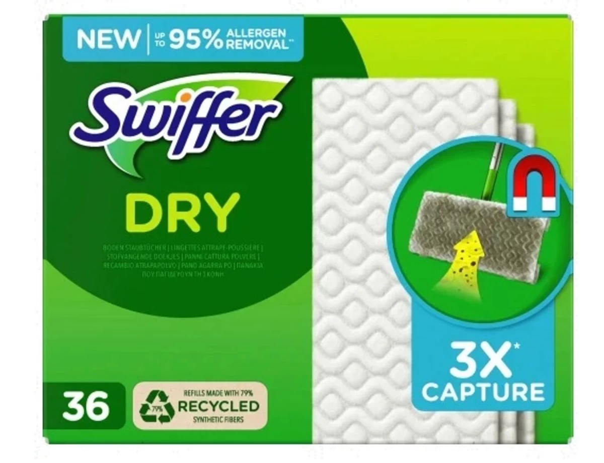 swiffer Dulkių Servetėlės Grindims, 36 Vnt. Pakuotėje (vokietijos Produktas).
