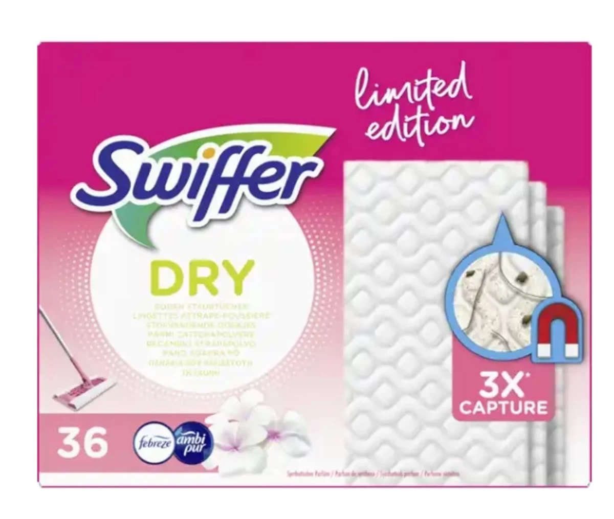 swiffer Sausos Servetėlės, 36 Vnt. (vokietijos Produktas)