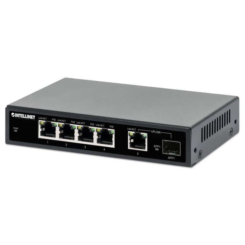 Switch Giga 5p Poe+ 1p Sfp