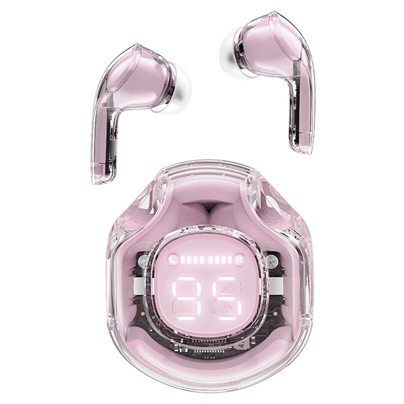 T8 bluetooth Belaidės Ausinės Su Dėklu Tws Pink