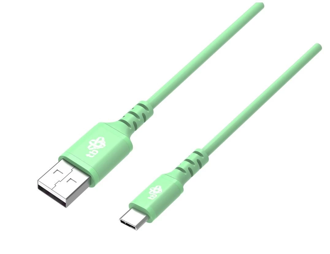 TB Cable USB-USB C      1m. silicone green