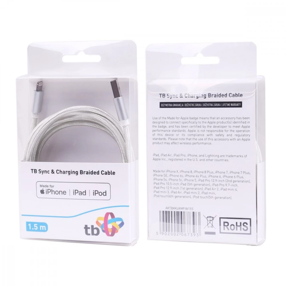 TB Lightning - USB Cable 1.5m. silver MFi