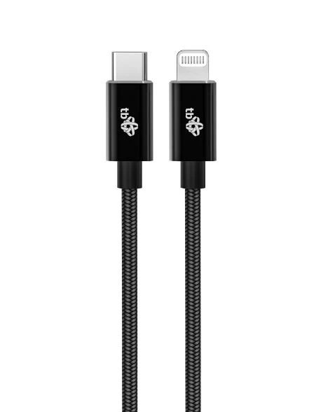 TB MFi Ligtning - USB C Cable 1m. black