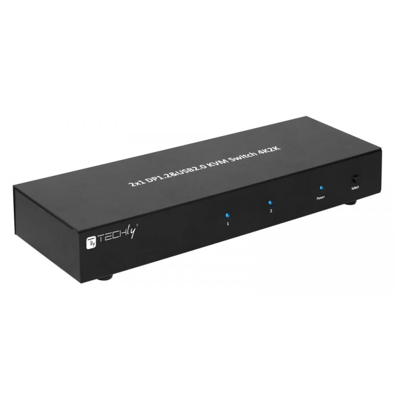 Techly 101928 Techly 2 Prievadų Displayport/usb 2x1 Kvm Perjungiklis Su Dvigubu Vaizdo Ir Garso Ryšiu