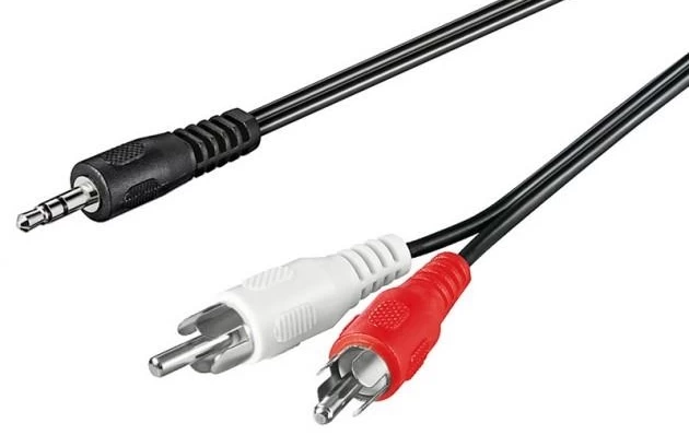 Techly 504402 0,5 M /s2x Rca (l/r) 1x Lizdas 3,5 Mm