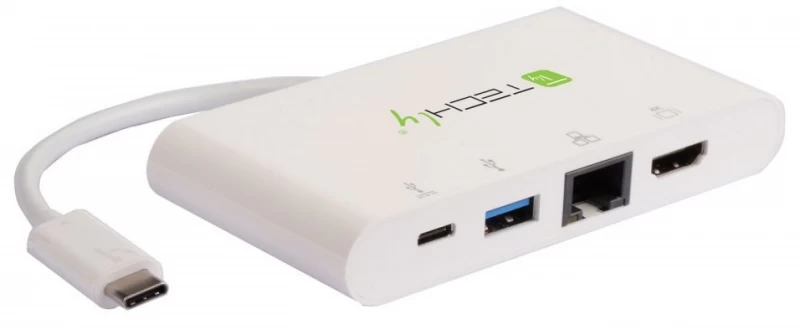 Techly Iadap Usb31-dock1 Usb-c į Hdmi/rj45/usb-c/usb-a Adapteris