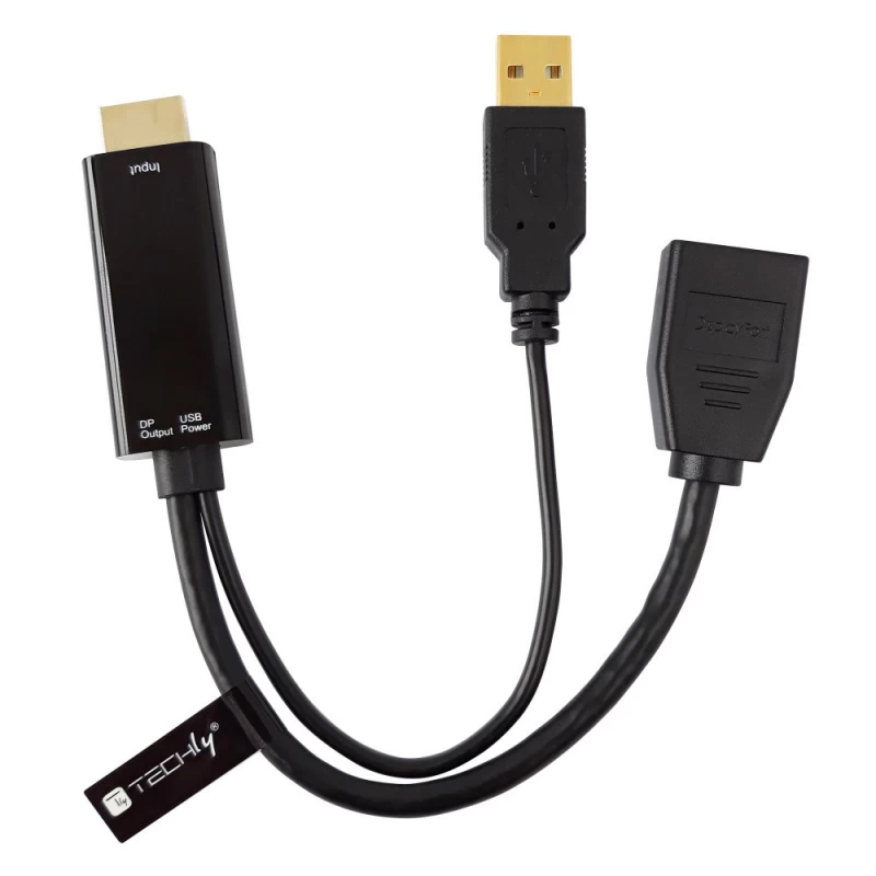 Techly Icoc Hdmi-dp12a Hdmi - Displayport + Usb Adapteris