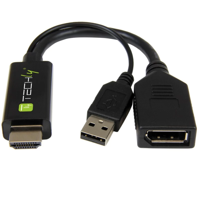 Techly Icoc Hdmi-dp12a60 Displayport - Hdmi + Usb Adapteris