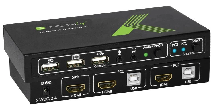Techly Idata Kvm Jungiklis Kvm-hdmi2u