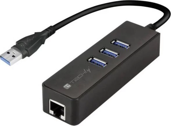 Techly Usb šakotuvas Idata-usb-etgiga-3u2