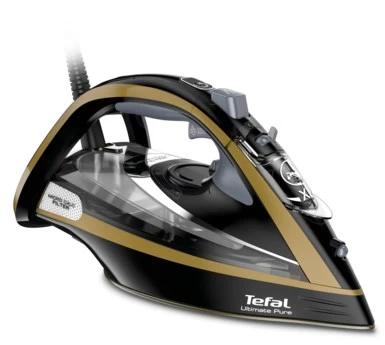 Tefal FV9865E0 iron Dry &amp; Steam iron Durilium Autoclean soleplate 3000 W Black, Gold