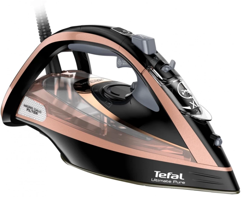 Tefal Garų Lygintuvas Fv9845e0 ultimate Pure (3200 W / Juodai Auksinis)