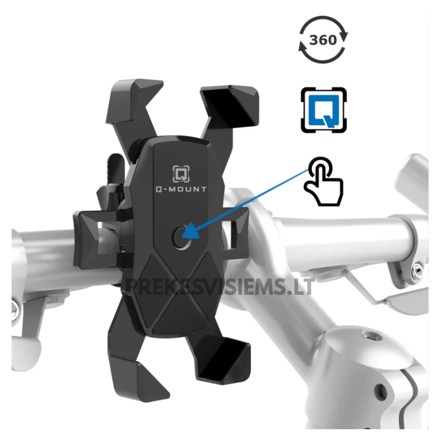 Telefono laikiklis Q-Mount Easy dviračiui / motociklui