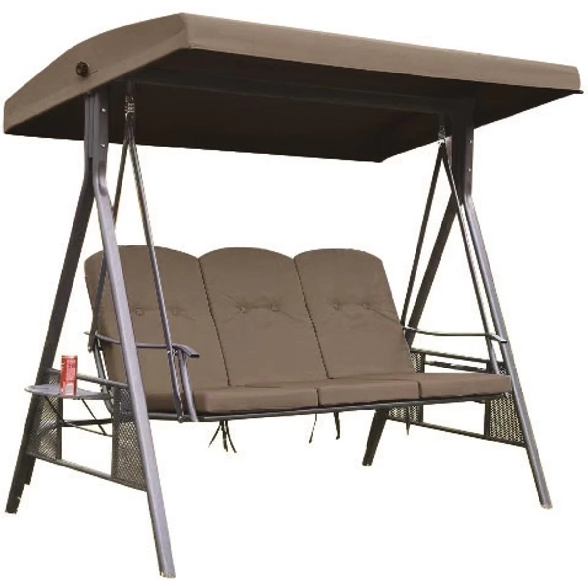 Terasinės Sodo Sūpynės 3 Sėdimų Vietų Rudos Spalvos