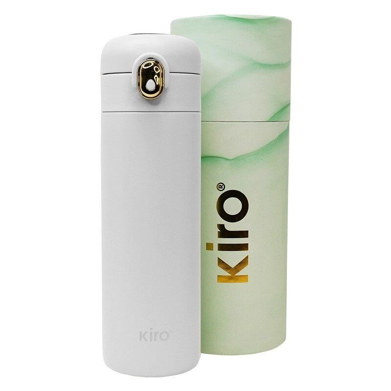 Termogertuvė KIRO su skaitmeniniu termometru, 380 ml, balta