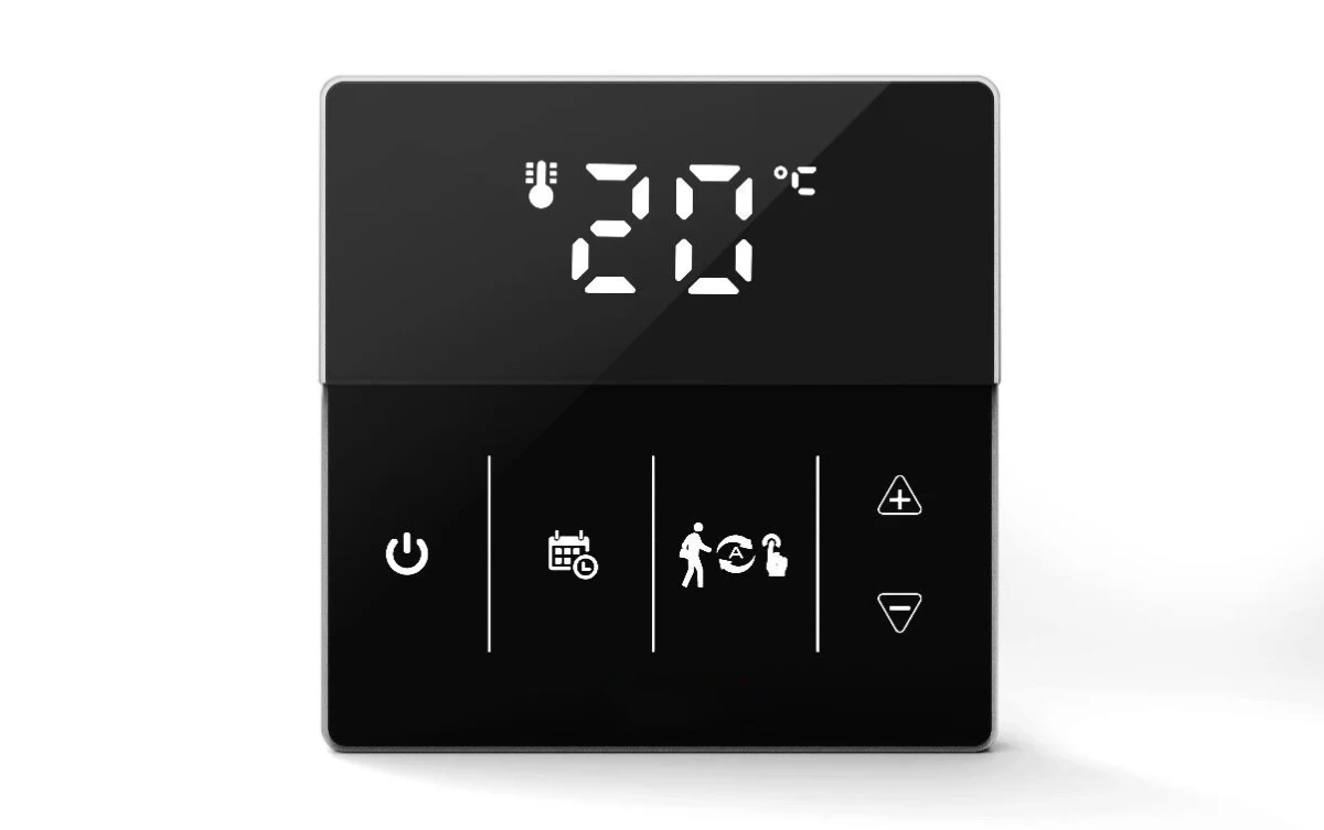 Termostatas elektra šildomoms grindims E450, juodas