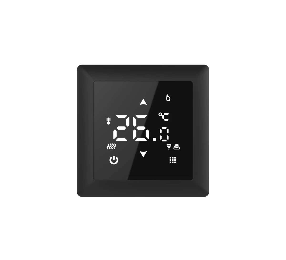 Termostatas elektra šildomoms grindims E650i juodas