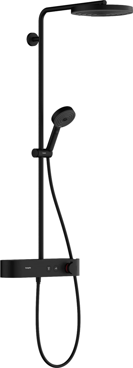 Termostatinė dušo sistema Hansgrohe Pulsify S, 260 1jet EcoSmart, 24221670, juoda matinė Termostatinė dušo sistema Hansgrohe Pulsify S, 260 1jet EcoSmart, 24221670, juoda matinė