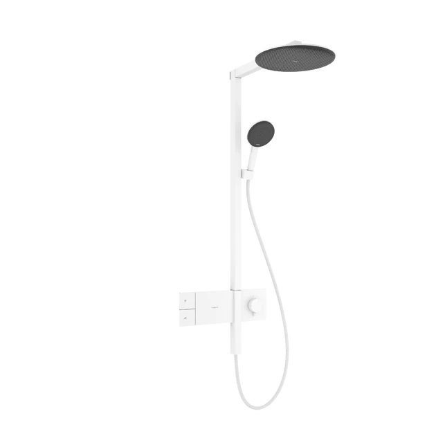 Termostatinė dušo sistema Hansgrohe Raindance Alive S 300 1jet su ShowerSelect Comfort, balta matinė, 24582700